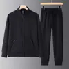 9977 Modelo Nuevo Tallas Grandes para Hombre Holgado Transpirable Traje Deportivo Primavera y Otoño Casual Correr Conjunto de Dos Piezas Puro