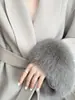 Casaco de alta qualidade, tamanho grande, de pele de raposa e cashmere dupla face para mulheres, novo estilo de inverno 2026, casaco curto de lã para baixinhas