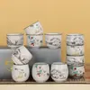 Taza de Té de Horno Ru Se Puede Cultivar con Grietas Taza de Maestro Taza para Cata de Té Taza Individual de Kung Fu Tazón de Té Grande de Cerámica Retro Artículo Individual Físico