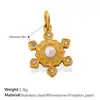Novo Estilo Doce e Fofo Europeu e Americano DIY Pingente de Estrela, Lua e Coração com Diamante Aço Inoxidável Banhado a Ouro 18K Acessórios Criativos