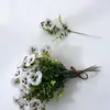 Plantas Verdes Amazon, Orquídeas Borboleta, Flores Artificiais, Buquês de Amor-Perfeito, Flores Falsas, Flores de Seda, Casamento, Casa, Escritório, Decoração Externa