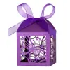 Casamento Internacional Borboleta Vazada Caixa de Doces de Casamento Caixa de Doces com Fita Festa de Carnaval Caixa de Doces de Chocolate Personalizada