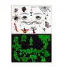 Tatuaje facial de Halloween pegatinas calabaza murciélago mancha de sangre araña cicatriz pegatinas faciales fiesta infantil maquillaje pegatinas impermeables