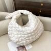 Nueva Bolsa Nube Plisada para Mujer, Talla L, Bolso de Hombro Grande, Bolso Cruzado de Burbuja Acolchado de Gran Capacidad, Bolso Tote Coreano