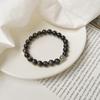 Pulseira de Casal Par de Homem e Mulher Obsidiana Dourada Natural Obsidiana Cristal Lua Lima Presente