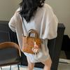 Bolsa Balde de Design de Nicho 2025 Primavera Nova Bolsa de Ombro Simples Portátil Moda Casual para Trabalho Bolsa Transversal