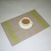 Factory Direct simples tecido ocidental placemat europeu PVC listrado placemat Teslin hotel espessado isolado placemat