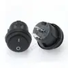 Interruptor Redondo à Prova d'Água para Barco KCD1 Interruptor Redondo Conectado para Barco Duas Posições Dois Pinos Diâmetro 23mm