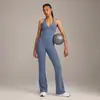 Nuevos Pantalones de Yoga Acampanados de Cintura Alta con Espalda Cruzada Set de Entrenamiento Pilates Fitness