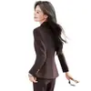 Nuevo traje de dos piezas para mujer de otoño e invierno con pantalones de pierna ancha, atuendo profesional, blazer de manga larga, venta al por mayor transfronteriza para mujeres