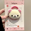 Gato Oso de Silicona de Dibujos Animados Adecuado para Soporte Magnético Magsafe con Fuerte Adsorción y Airbag Retráctil de Escritorio
