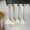 Espátula de Silicone, Espátula Especial Antiaderente para Cozinha, Colher de Sopa Resistente a Altas Temperaturas Alimentares, Escorredor, Conjunto de Utensílios de Cozinha Domésticos