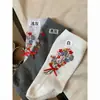 Calcetines Decorativos de Jacquard Floral con Lazo para Primavera y Verano, Alta Calidad, Estilo Juvenil, Calcetines de Media Caña para un Look Juvenil de Primavera y Verano