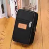 Nueva Bolsa de Cintura Grande para Teléfono Móvil para Hombre, Bolsa de Cintura de Lona, Bolsa Multicapa Impermeable para Teléfono Móvil de Hombre, Funda para Teléfono Móvil