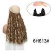 Cabello de línea de pesca ondulada de agua de comercio exterior europeo y americano, peluca de una pieza, postizo de cabello de onda grande, cabello sin costuras en stock al por mayor