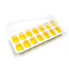 Bandeja de Gelo de Silicone com Fundo Macio 14 Cubos Pressionável Molde Doméstico Cubos de Gelo Quadrados com Tampa Fácil de Soltar Caixa de Gelo Atacado