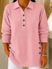 2026 Moda Feminina Europeia e Americana Amazon Site Independente Camisa de Botão Listrada Moletom Manga Longa Top Casual Transfronteiriço