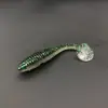 Cebos Suaves de Cola de Troscada Color Langosta, 45 mm 55 mm para Lubina y Perca con Anzuelo de Cabeza de Plomo, Cebos de Pesca Transfronterizos al por Mayor