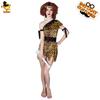 Fantasia Halloween Adulto Feminino Estampa de Leopardo Selvagem Atual Primitivo Cosplay Fantasia Cosplay