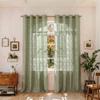 Cortina Americana de Encaje Calado Balcón Dormitorio Nueva Decoración Fresca Pequeña Moderna Simple Jacquard de Flores Pantalla de Ventana