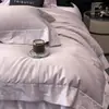 Directo del fabricante: Juego de ropa de cama de cuatro piezas bordado calado de algodón de fibra larga, 100 unidades, en colores lisos, apto para todas las estaciones, disponible al por mayor