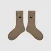 1746 calcetines infantiles al por mayor, calcetines de media caña bordados con lazo, estilo Miu girl, calcetines de algodón sin costuras con puños holgados para niñas