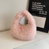 Bolso de Felpa para Mujer Color Sólido Moderno para Mujer Combinación Universal Bolso Dumpling Nuevo 2025 Bolso de Mano Sencillo Mao Mao de Alta Gama
