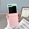 Adecuado para Funda de Teléfono Móvil Samsung Zflip8, Pantalla Plegable, Cubierta Protectora Ultra-Delgada Bicolor con Sensación de Piel, Protección de Cobertura Total Galaxy Contra 7Fe