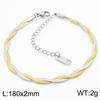 Pulsera de Acero Inoxidable con Perlas de Colores Oro y Plata, Temperamento Neutro, Personalizada, Sentido Avanzado, Giro Geométrico Simple, Accesorios de Pareja
