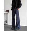 Calças Clean Fit Masculinas Estilo Americano Vibe High Street Retas Micro-calças Oversize Plus Size Casuais Calças de Seda Gelo Masculinas