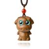 Colgante de vaca de sándalo verde con doce signos del zodiaco, colgante de mascota de vaca del zodiaco, collar para hombre y mujer, llavero estéreo de vaca, cadena para teléfono móvil