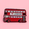 Broche de Autobús de Londres Insignia Metálica de Dibujos Animados Joyería Creativa con Letras Inglesas Medalla Broche para Ropa Accesorios Ingleses