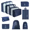 Bolsa de almacenamiento para viajes transfronterizos, set de neceser, bolsa de almacenamiento organizadora de ropa para equipaje de siete piezas, bolsa de almacenamiento de viaje
