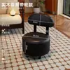Taburete Pequeño Giratorio con Ruedas de Madera Maciza, Taburete Bajo para Uso Doméstico, Taburete para Cambiarse los Zapatos, Silla Pequeña Infantil con Ruedas, Banco Pequeño con Respaldo