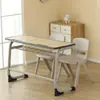 Escritorio y silla para estudiante de entrenamiento de persona doble, escritorio y silla de aula, mesa de tutoría, escritorio de aprendizaje institucional, cuidado después de la escuela, escritorio escolar
