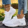 Novo Estilo de Sapatos Esportivos e Casuais Femininos, Respiráveis, Confortáveis, Antiderrapantes para Caminhada, Sapatos de Malha Modernos e Versáteis