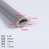 Tira de sellado tipo P de silicona resistente a altas temperaturas, gabinete de horno, puerta de horno, borde de puerta de horno, impermeable, anticolisión, tipo E, 9 tiras de goma