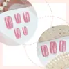 30 Peças de Arte para Unhas Usáveis Estreladas Rosa Gato Olho Deslumbrantes Transfronteiriças, Coleção de Unhas Postiças Removíveis