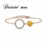 Daisi Ni Joyería Transfronteriza Nueva y Colorida de Moissanita Pulsera Geométrica Delgada de Moda Ajustable Venta al por mayor de fábrica