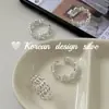 Estilo Coreano Ins Diseño de Nicho Moda Elegante Fresco Joyería Anillo de Ola de Tres Capas de Plata de Ley S925 Simple
