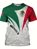 Camiseta de Manga Corta 3D Estilo Mexicano Impresión Digital 3D Secado Rápido para Hombre Verano Moderna Casual Deportiva