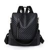 Mochila antifurto de couro macio feminina coreana atacado 2023, bolsa de viagem dupla finalidade para atividades ao ar livre