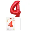 Globo de Número de Película de Aluminio de 16 pulgadas Deluxe Empaque Individual Paquete de Cartón Globo de Papel de Aluminio Decoración para Fiesta de Cumpleaños Arreglo Venta al por Mayor