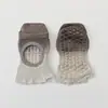 Calcetines de Yoga Abiertos para Mujer, Calcetines Antideslizantes de Cinco Dedos en Color Degradado, Calcetines sin Talón para Pilates y Fitness, Calcetines Específicos para Deportes de Interior