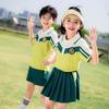 Uniforme escolar de verano de manga corta para estudiantes de primaria, conjunto de fotos de graduación, ropa de jardín de infantes de primer grado para niños de la universidad