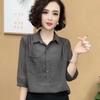 Camiseta de manga corta de algodón de alta gama para mujer, estilo occidental, reductora de edad, informal, fina, de verano