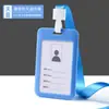 Porta-Cartão de Empurrar Spot Cartão de Identidade de Estudante Porta-Cartão Deslizante de Plástico Rígido Crachá de Permissão de Trabalho Porta-Cartão Rígido Venda por Atacado