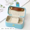 Caja de Joyería Portátil Caja de Almacenamiento Mini Exquisita para Pendientes Anillos Caja de Viaje de Cabina Caja Pequeña de Joyería