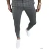 Pantalones Casuales de Lápiz a Cuadros para Hombre, Invierno Nuevo, Amazon