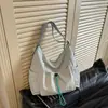 Bolso de hombro nuevo, elegante y minimalista, de color liso, gran capacidad, bolso tote casual y versátil con un diseño inspirado en la ropa de trabajo, perfecto para ir al trabajo